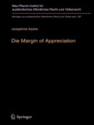 cover image of Die Margin of Appreciation